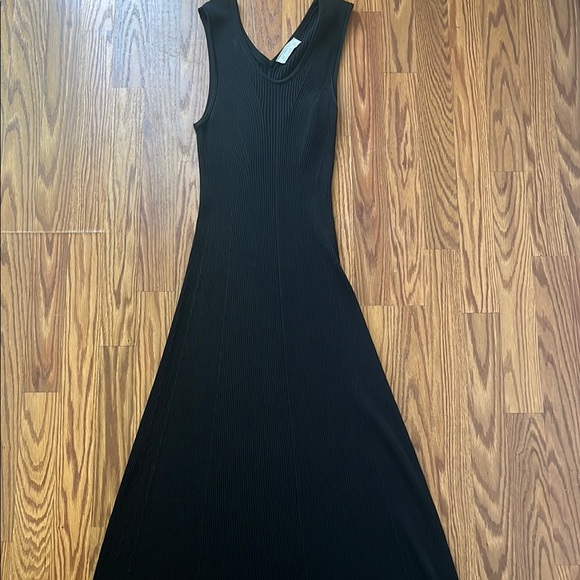 Everlane Black Ribbed Midi Dress - Picture 3 of 4
